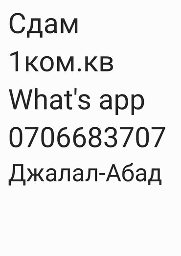 арча бешик квартиры: 1 бөлмө, Менчик ээси, Чогуу жашоосу жок, Толугу менен эмереги бар