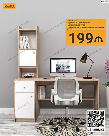mini projektor: Düz masa, Stulsuz, Polkalı, Siyirməli, Sadə laminat — 1
