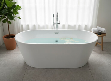 полочки в ванну: Ванна, Сүйрү, Материалы: Акрил, Өлчөмү: 170 x 75 см, Акысыз орнотуу