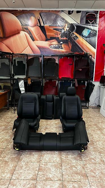 автонакидка: Чехлы Экокожа, С подушкой, цвет - Черный, Toyota, Новый, Самовывоз — 2