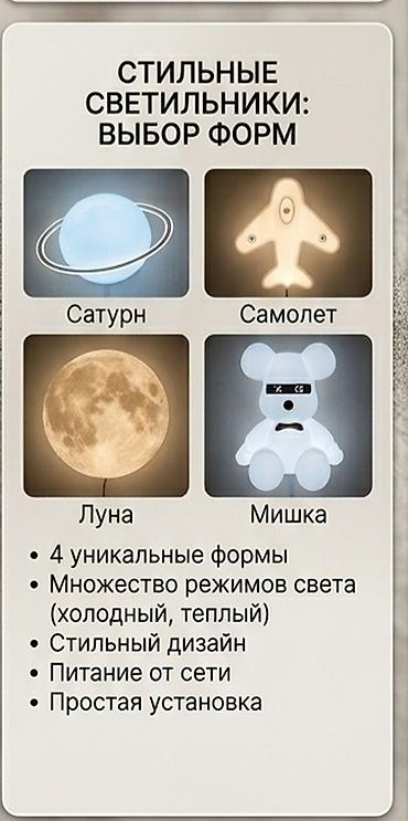настенные светильники: Настенные светильники-декор с выбором форм: - Сатурн/Планета - Самолёт — 2