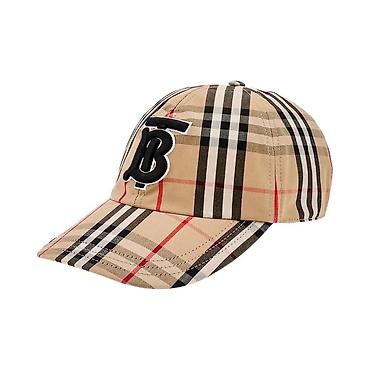Головные уборы: Original Burberry kepkasi. Bej rəng əsaslı, klassik xallı (çekli) — 2