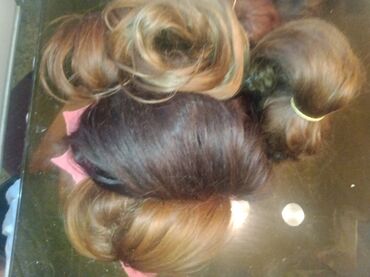 купить парик из натуральных волос бу: Продаю натуральные шиньоны,хвосты,трессы,косы и др