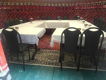 Аренда юрт: Аренда юрты, Каркас Деревянный, 85 баш, С полом, Самовар, Стол — 19