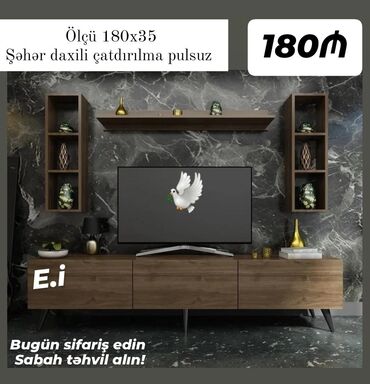 Dolablar: TV stend yeni qonaq otağı mebeli reng seçimi var