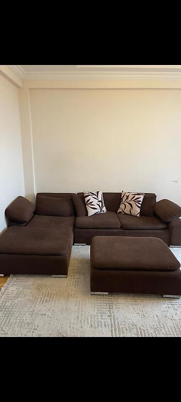 kunc divanar: Məhsul: Yumşaq toxumalı divanlar dəsti - Künc divan: L formalı — 2