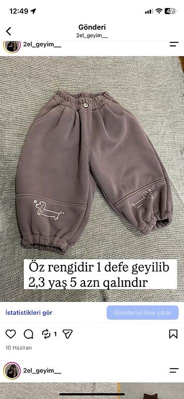 Bayram kostyumları: Məhsullar: 1) Uşaq dəbli kostyum dəsti - Ölçü: 6–9 ay - Tərkib — 20