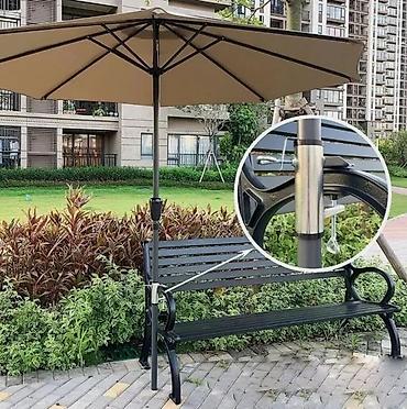 parkside mini testera: Metalni držač za suncobran – univerzalna kopča za montažu na klupu — 2