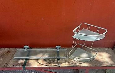 hamam kranti: Hamam aksesuarları dəsti Tərkib: - Şüşə divar rəfi: metal — 1