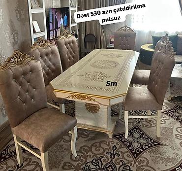 qabaq ustolu: Qonaq otağı üçün, Yeni, 6 stul — 1