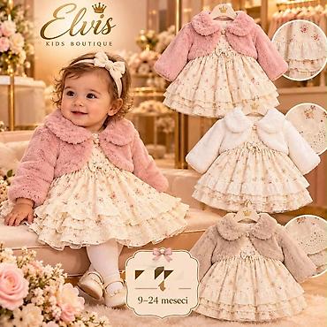 5th avenue sandale: Elegantna svečana haljinica za devojčice sa bundicom – Elvis Kids — 1
