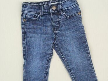 spodenki rozkloszowane jeansowe: Denim pants, 9-12 months, condition - Very good