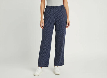 lenar plus spodnie: Material trousers for women, size L