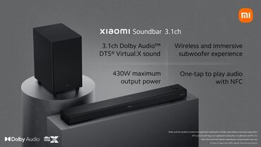 джойстики sound gun: Саундбар Xiaomi Soundbar 3.1 430watt, 3.1, Dolby Atmos, Dts, Virtual x