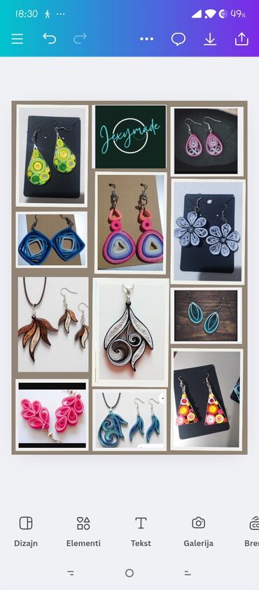Minđuše: Pirsing, Handmade, Materijal: Epoksi smola — 6