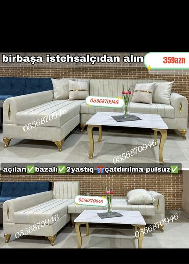 Rəflər: Künc divan, Yeni, Açılan, Bazalı, Parça, Şəhərdaxili pulsuz çatdırılma