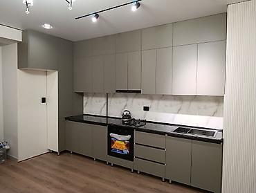 Кухонные гарнитуры: Кухонный гарнитур, Новый, цвет - Серый, МДФ, Бесплатная доставка — 43