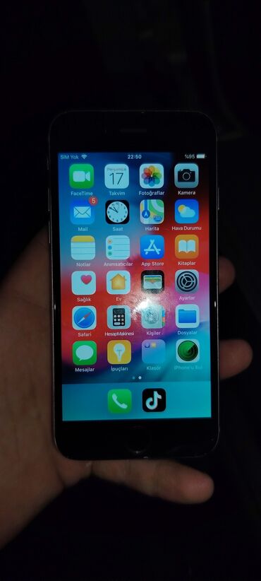 apple klaviatura: IPhone 6, 16 GB, Gümüşü, Barmaq izi