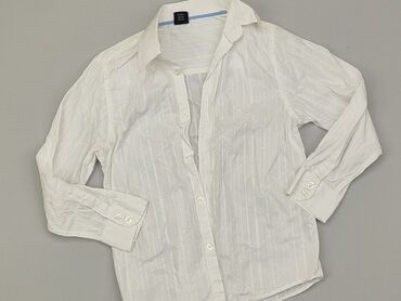 biała podkoszulka z długim rękawem: Koszula 8 lat, stan - Dobry, wzór - Jednolity kolor, kolor - Biały