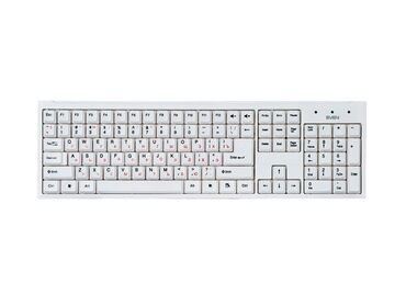 Принтеры: Клавиатура проводная SVEN Standard 303 (106кл, USB кабель 1,5м) белая