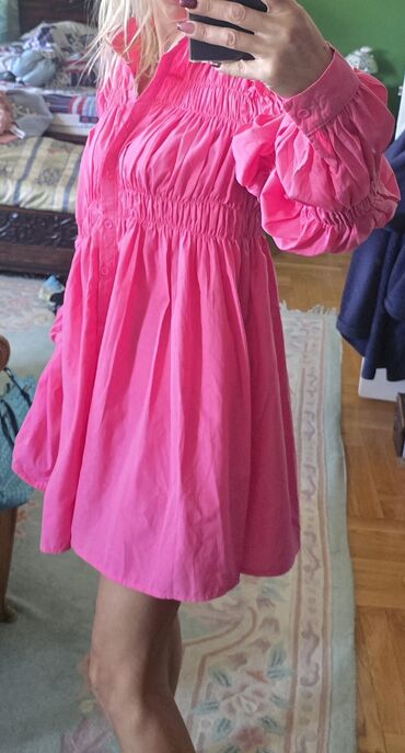 Haljine: S (EU 36), bоја - Roze, Oversize, Dugih rukava — 9