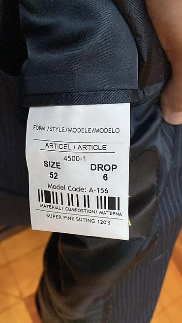 Pencəklər: Kişi kostyum gödəkçəsi – Bottega - Rəng: tünd göy (navy) üzərində incə — 5