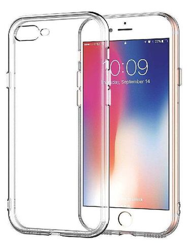 Наушники: Чехол для Apple iPhone 7 Plus/8 Plus, силикон, прозрачный