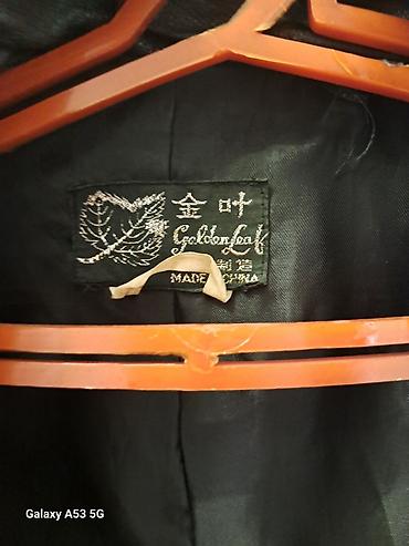 palto qara: Kisi ucun original dəridən Plaş"Qizil Yarpaq "brendi, Qetiyyen xarab — 2