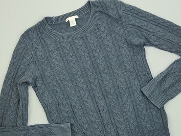 Swetry: Sweter H&M, XS (EU 34), stan - Dobry, wzór - Jednolity kolor, kolor - Niebieski