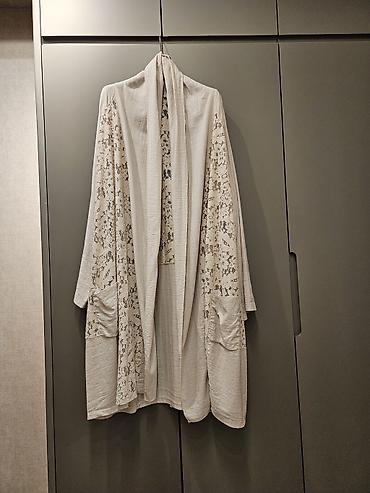 kolej jaket: Bej rəngli açıq kardiqan/kimono - Üst geyimi, sərbəst kəsim - Rəng — 1