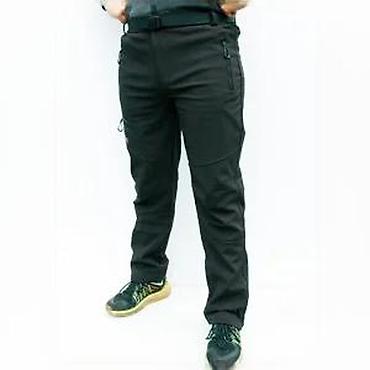 Trenerke: Muške planinarske/trekking pantalone – crne - Softshell materijal — 12