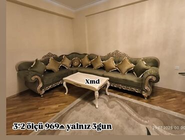 Yataq otağı dəstləri: Künc divan, Açılmayan, Bazasız, Vеlur parça, Çatdırılma yoxdur