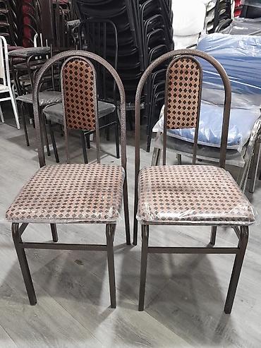 Metal karkaslı yumru arxalı oturacaqlar – 2 ədəd dəst - Material: toz