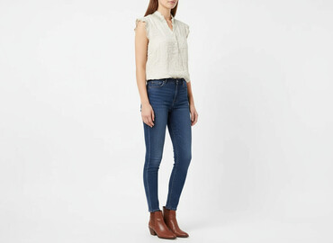 bluzki ecru eleganckie: Women's blouse, size S