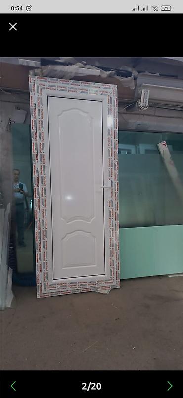 Plastik qapılar: Yeni Plastik qapı 70x200 sm Zamok və çərçivə ilə, Zəmanətli, Ödənişli quraşdırma, Ödənişli çatdırılma — 27