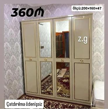 Dörd qapılı paltar dolabı - Ölçü: 200 × 160 × 47 sm (şəkildə lalafo.az -da Dörd qapılı paltar dolabı - Ölçü: 200 × 160 × 47 sm (şəkildə