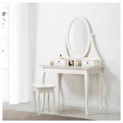 Туалетные столики: Туалетный столик, С зеркалом, цвет - Белый, МДФ — 11