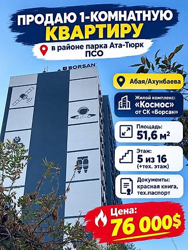 продаю вогон: 1 комната, 51 м², Мед Академия Элитка, 5 этаж, ПСО (под самоотделку) — 1