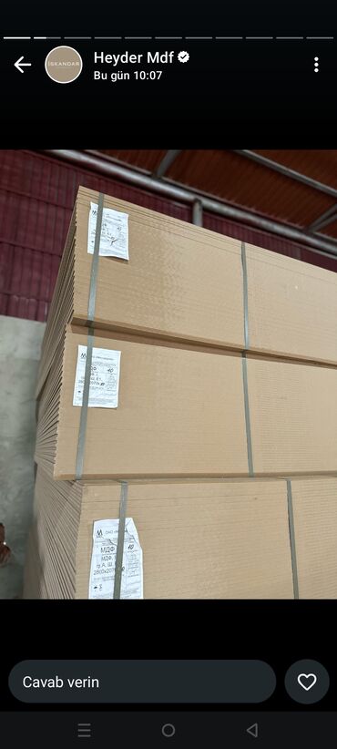 Digər tikinti materialları: Mdflerin satiwi palet ve ya ededle — 7