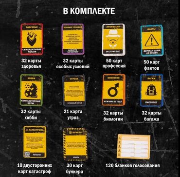 Настольные игры: Настольная игра "Бункер" Очень интересная игра! Низкие цены! Успейте — 18