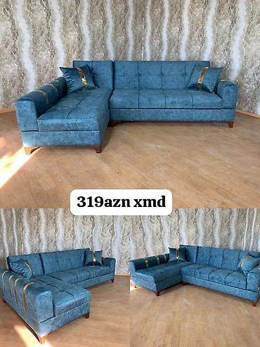 Məhsul: Künc divan dəsti - Rəng: mavi (zəngin, dərin ton) - Dizayn: L lalafo.az -da Məhsul: Künc divan dəsti - Rəng: mavi (zəngin, dərin ton) - Dizayn: L