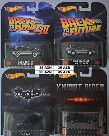 корабли ручной работы: The Bat - 20 AZN K.I.T.T. - 35 AZN Back to the Future 1955 - 35 AZN