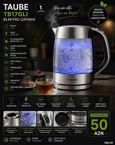 elekt: Elektrik çaydan Taube TB17GLİ Taube TB17GLİ EIEKTRO ÇAYDAN Şəhər — 1