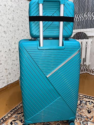 Чемоданы: Чемодан, Новый, Материал: Пластик, Большой (более 70 л), Кодовый замок, С выдвижной ручкой, Вращающиеся колеса на 360° at lalafo.kg — 10 Чемоданы: Чемодан, Новый, Материал: Пластик, Большой (более 70 л), Кодовый замок, С выдвижной ручкой, Вращающиеся колеса на 360° — 10