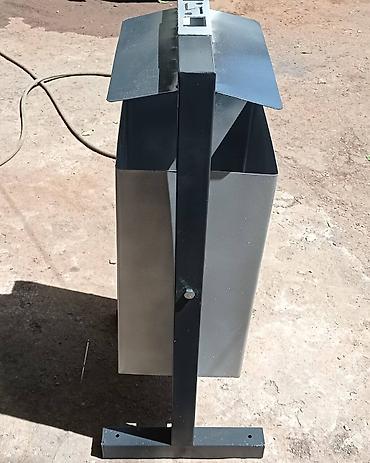 qoşqu ev: Zibil qabi Park və Həyət üçün Metal Zibil Qutusu – Davamlı və — 2