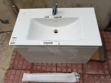 parda tul: Creavit hamam dəsti – lavabo və alt dolab Üzərində Vitra kran və — 1