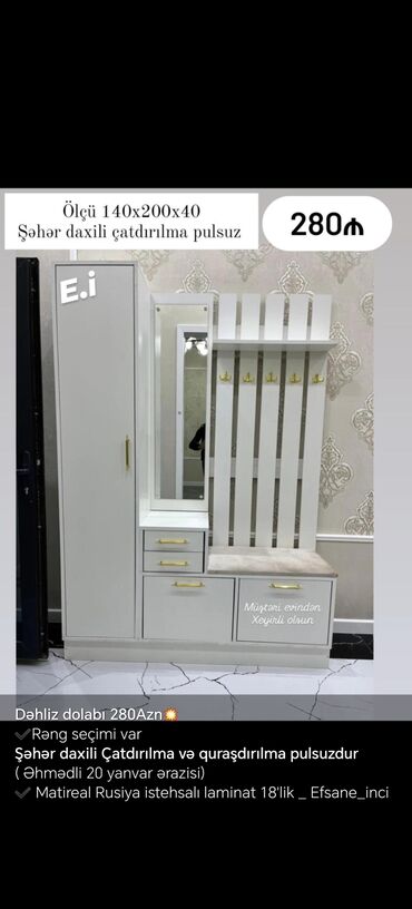 Dolablar: Açılan, 1 qapı Düz dolab, Dəhliz dolabı, Rusiya -da lalafo.az — 3 Dolablar: Açılan, 1 qapı Düz dolab, Dəhliz dolabı, Rusiya — 3