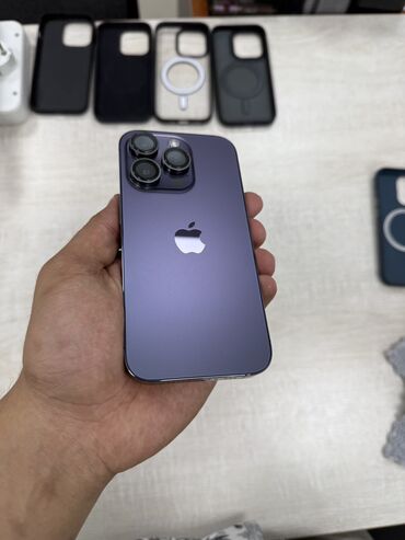 apple notebook цена: IPhone 14 Pro, Колдонулган, 256 ГБ, Deep Purple, Коргоочу айнек, Каптама, Куту, 85 %