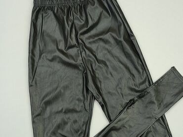 czarne t shirty z dekoltem v: Spodnie Damskie, Prettylittlething, S, stan - Idealny