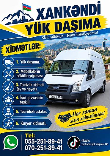 Yük daşımaları: ​🚚 YÜK DAŞIMA VƏ MEBEL USTA XİDMƏTİ ​📌 Qarabağ bölgəsində (Xankəndi — 1